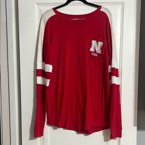 LIGHTLY WORN | PINK Victoria's Secret Red Husker Shirt
